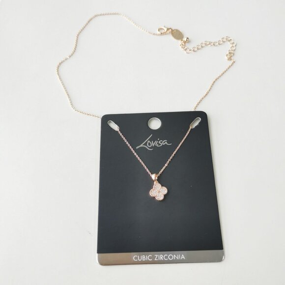 Lovisa Gold-Tone Cubic Zirconia Necklace Elegant Glamour Jewelry Gift - Picture 3 of 3